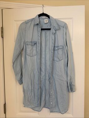 H&M Light Blue Denim Shirt Jacket